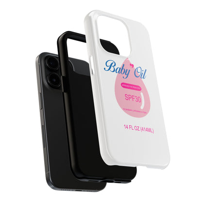 Funny Baby Oil Tough iPhone and Samsung Cases