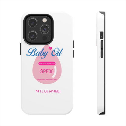 Funny Baby Oil Tough iPhone and Samsung Cases