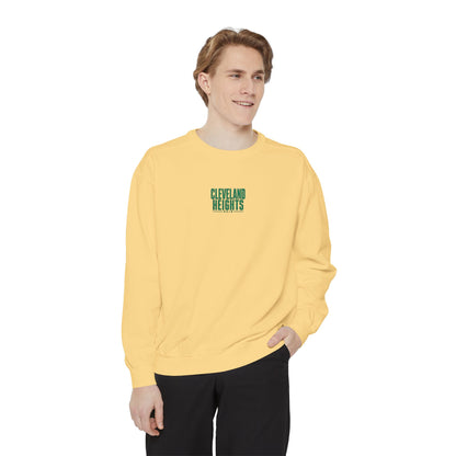 Cleveland Heights Green Script Embroidered Comfort Colors Sweatshirt