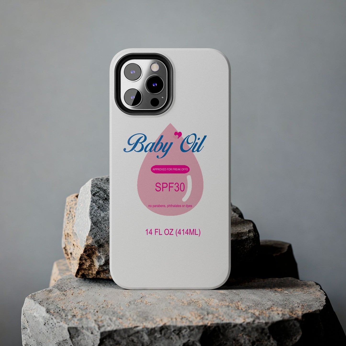 Funny Baby Oil Tough iPhone and Samsung Cases