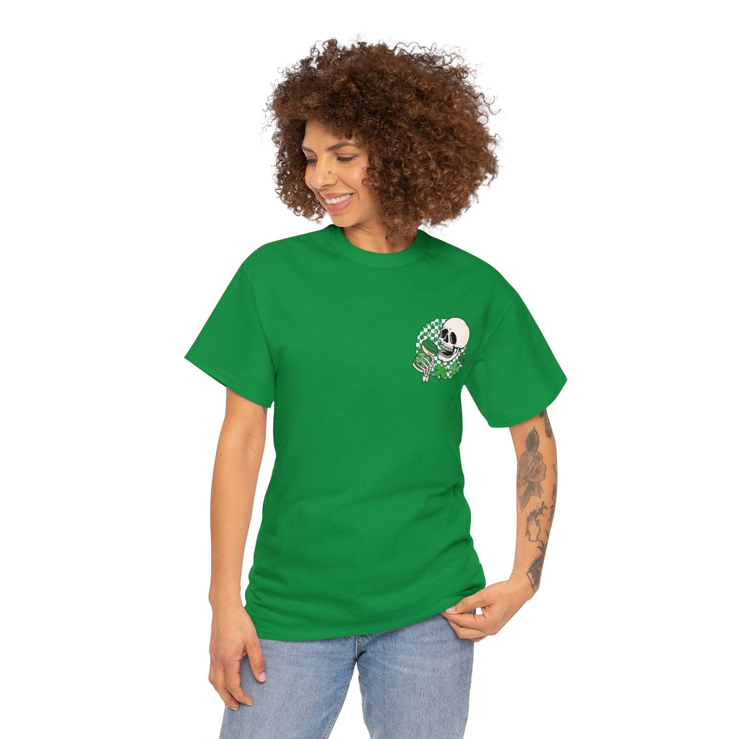 Dead Inside St. Patrick's Day Tik Tok Test Unisex Heavy Cotton Tee