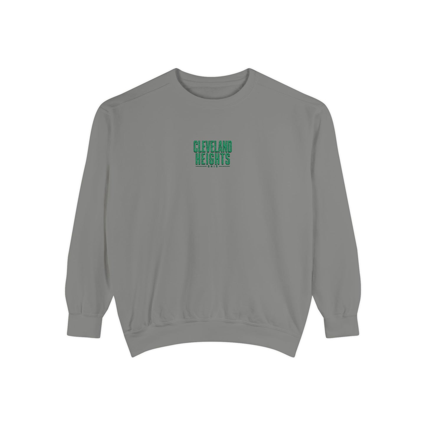 Cleveland Heights Green Script Embroidered Comfort Colors Sweatshirt