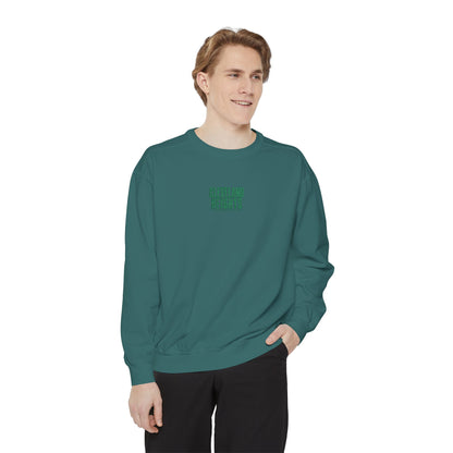 Cleveland Heights Green Script Embroidered Comfort Colors Sweatshirt