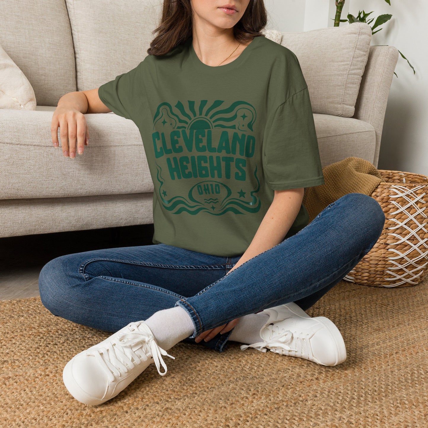 Cleveland Heights T-Shirt — Retro Sunwave City Graphic Tee