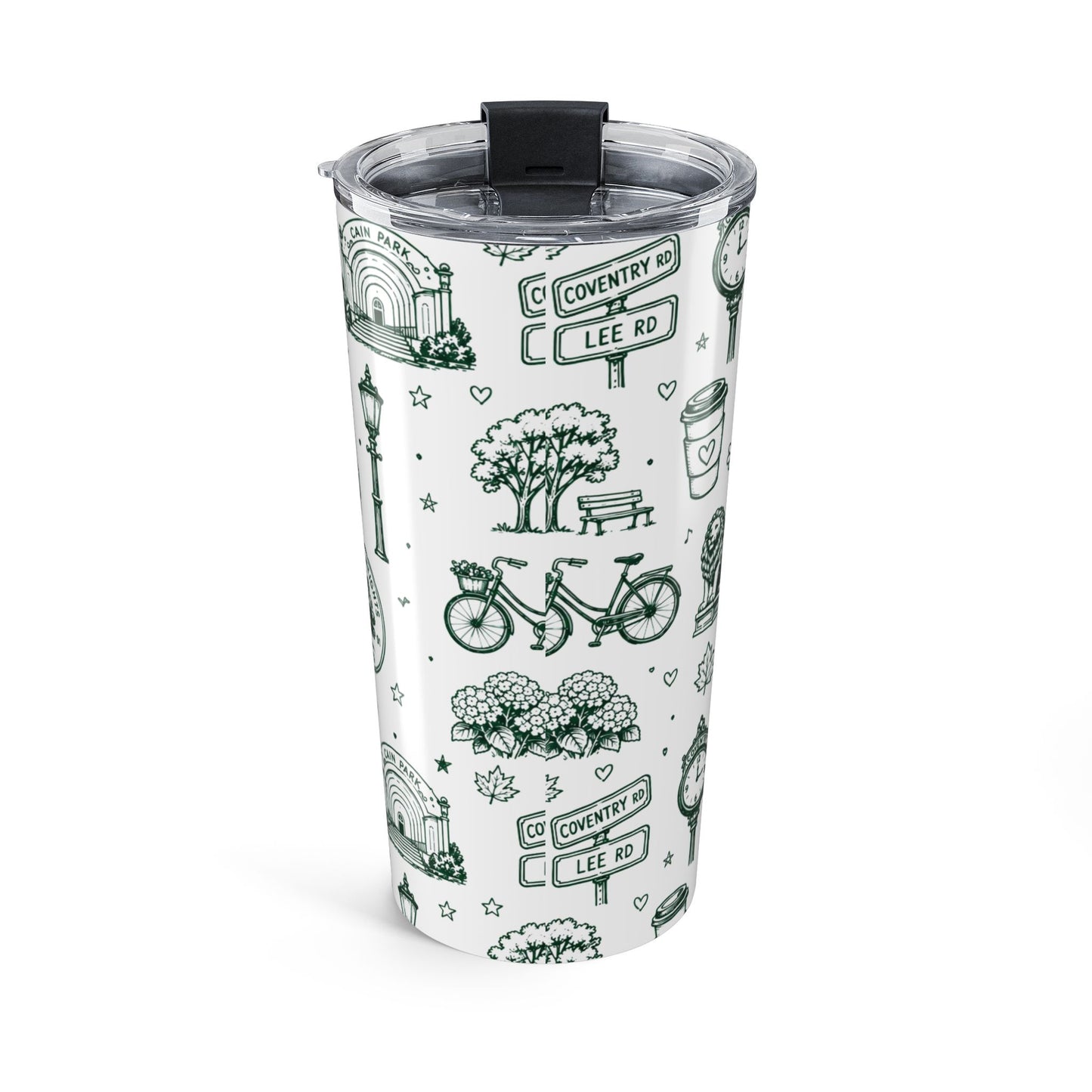 Cleveland Heights 20oz Tumbler — Illustrated City Landmark Travel Mug