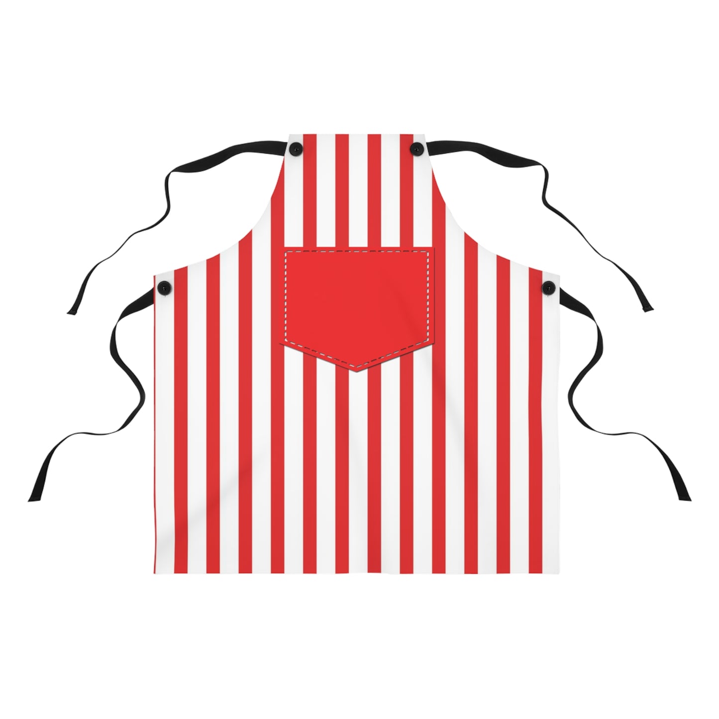 Red and White Striped Carnival Apron