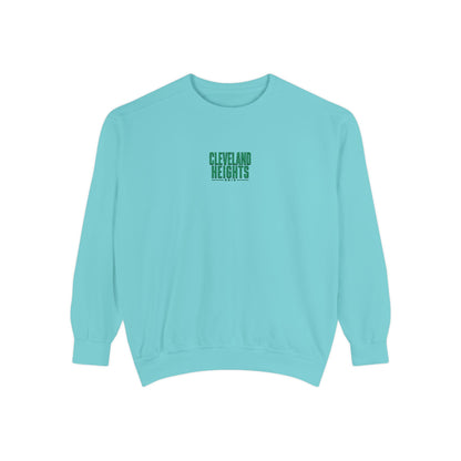 Cleveland Heights Green Script Embroidered Comfort Colors Sweatshirt