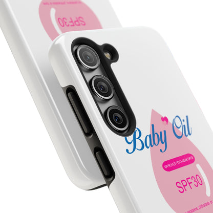 Funny Baby Oil Tough iPhone and Samsung Cases