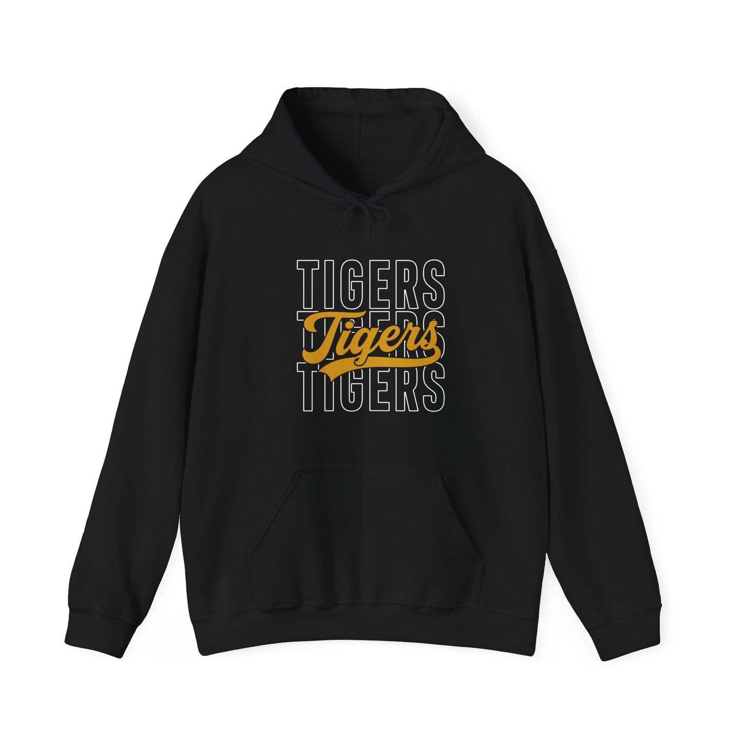 Tigers Script Hoodie — Vintage Retro Sports Team Sweatshirt