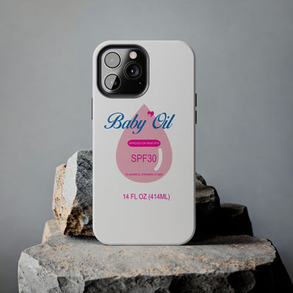 Funny Baby Oil Tough iPhone and Samsung Cases