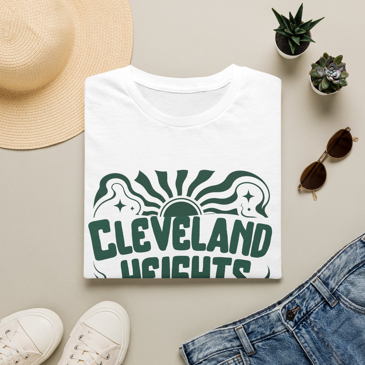 Cleveland Heights T-Shirt — Retro Sunwave City Graphic Tee