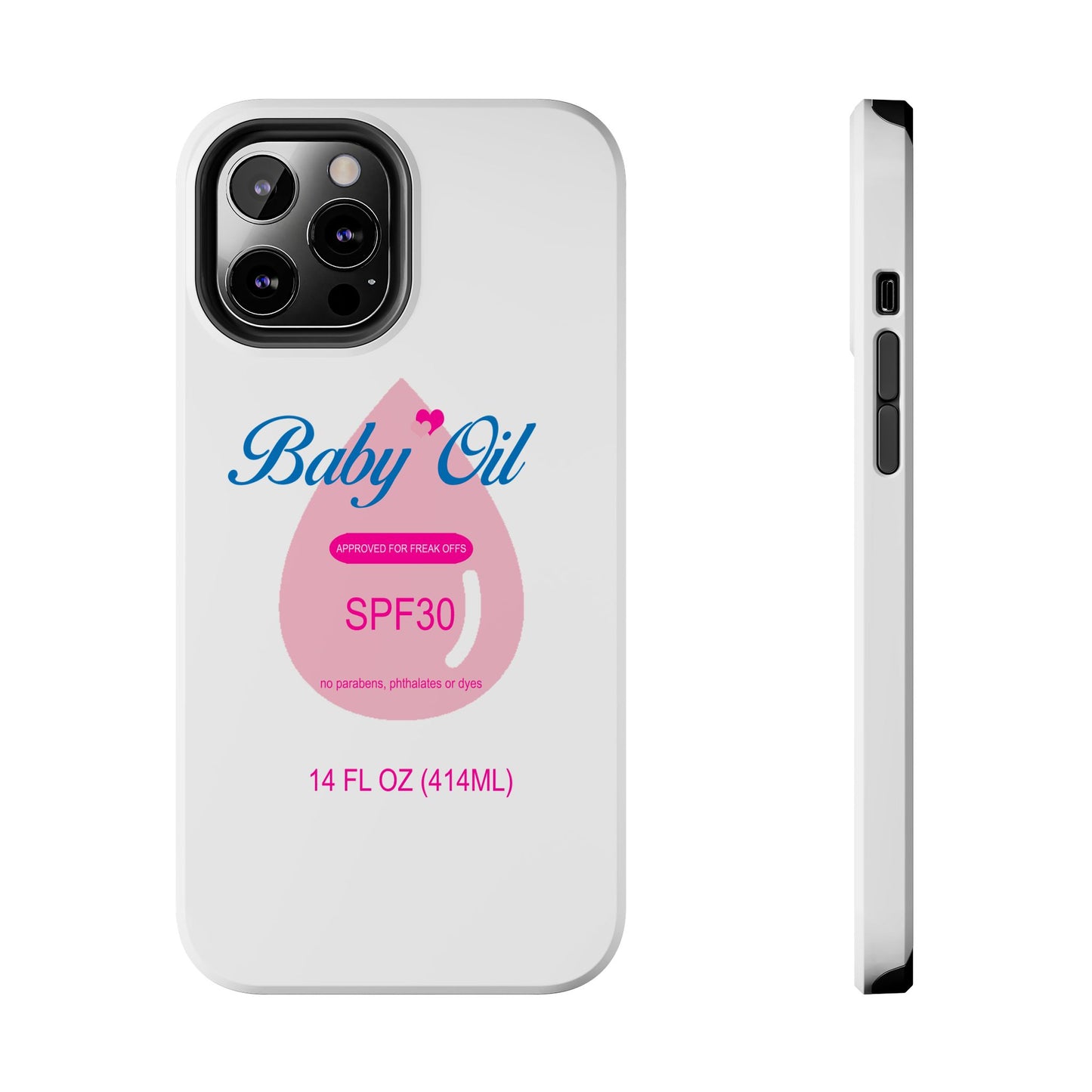 Funny Baby Oil Tough iPhone and Samsung Cases