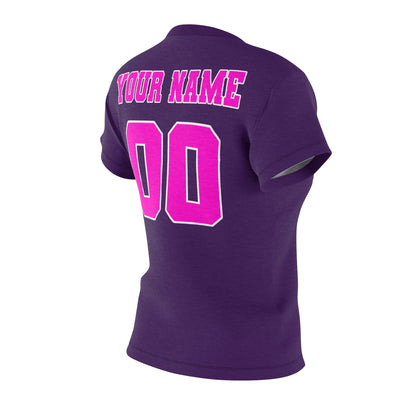 Custom Softball Shirts Women - Purple and Hot Pink