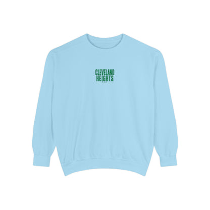Cleveland Heights Green Script Embroidered Comfort Colors Sweatshirt