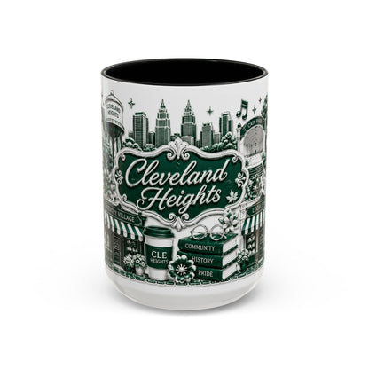Cleveland Heights Coffee Mug Sample — City Landmark Illustration Accent Mug (11/15oz)