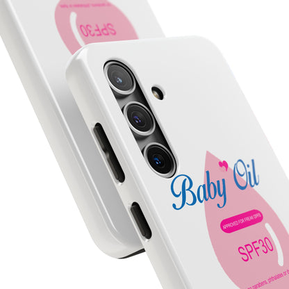 Funny Baby Oil Tough iPhone and Samsung Cases