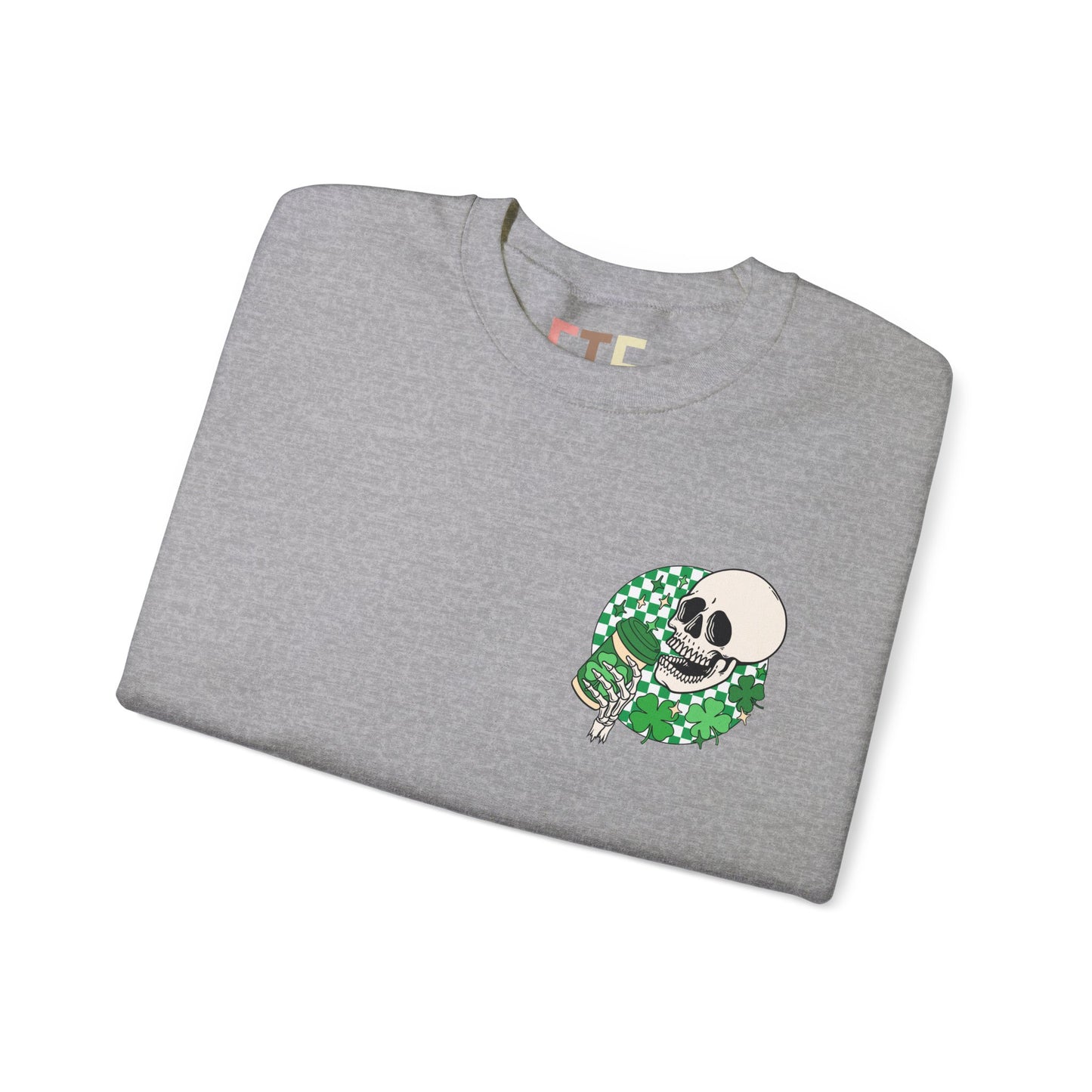 St Patrick's Day Sweatshirt, Saint Paddy's Day Shirt, Lucky Sweatshirt, Skull Sweatshirt , Skeleton, Shamrock Shirt