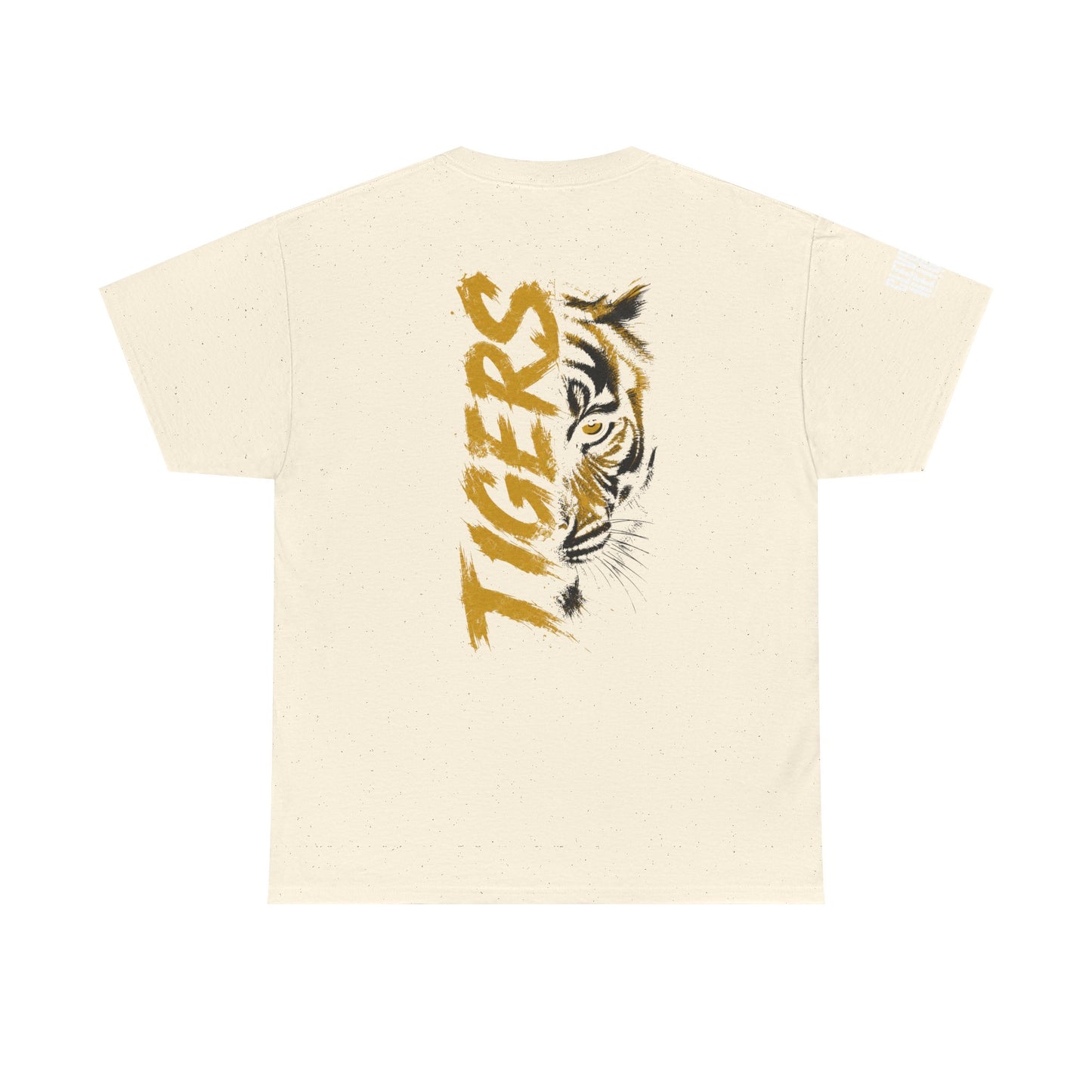 T-Shirt — 'TIGERS' Vertical Tiger Eye Graphic Back Print