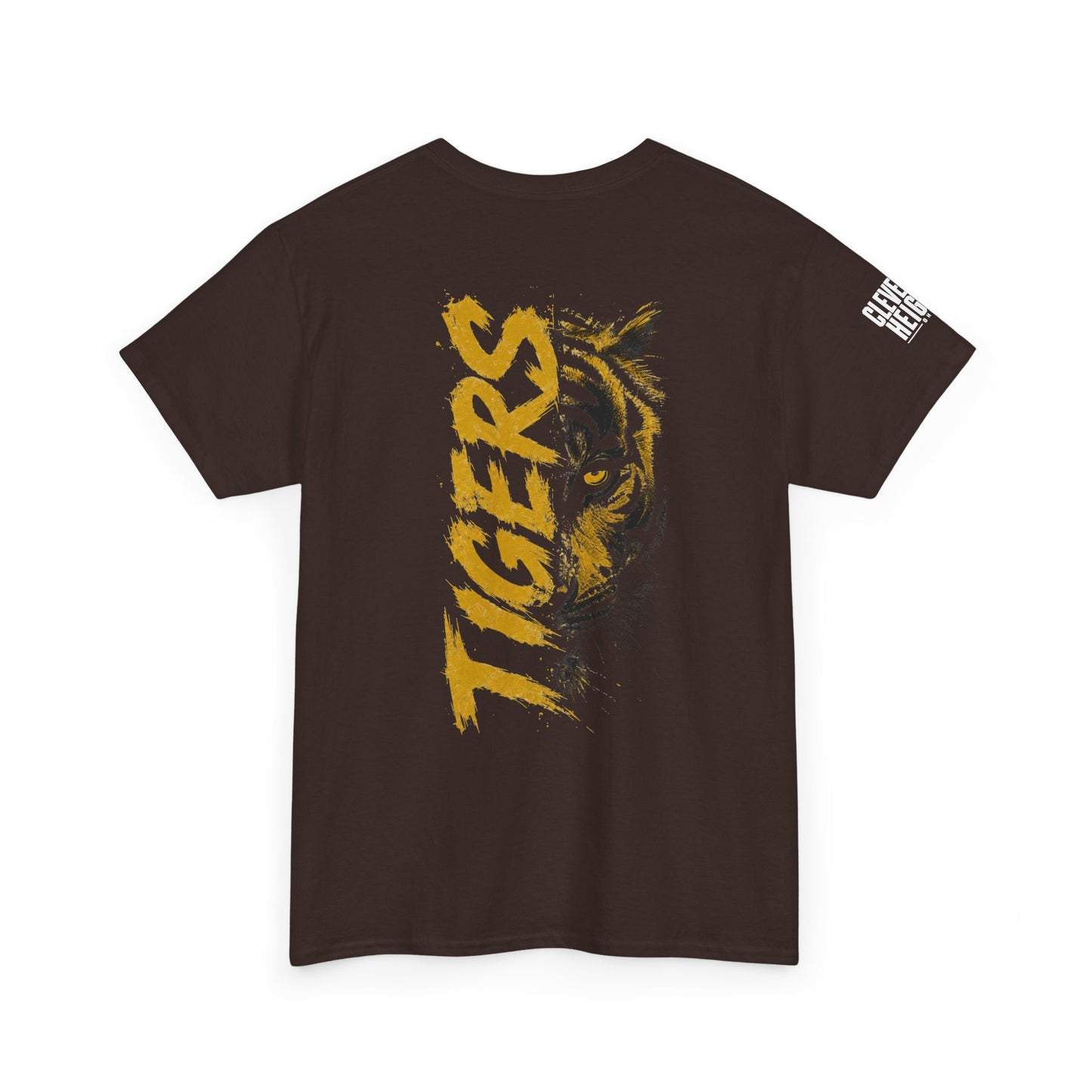 T-Shirt — 'TIGERS' Vertical Tiger Eye Graphic Back Print
