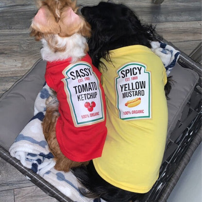 Condiments Shirts For Pet Dogs Cats