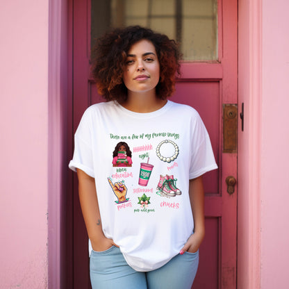 AKA Pink and Green Favorite Things Sorority Women's Sweatshirt