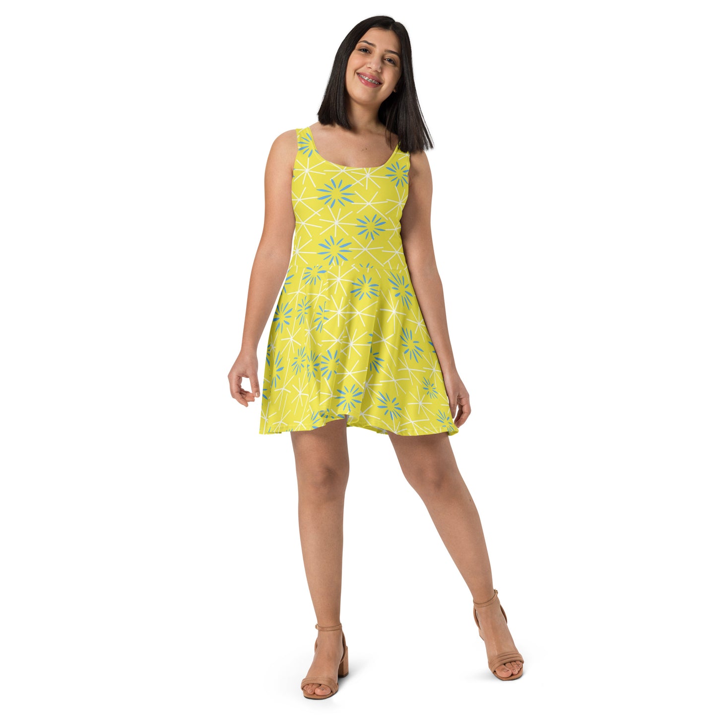 Joy Inside Out Inspired Yellow Flower Dress