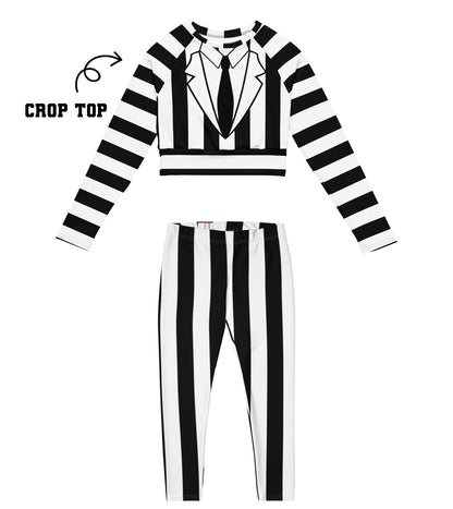 Sexy Beetle Juice Crop Top Halloween Costumes For Women