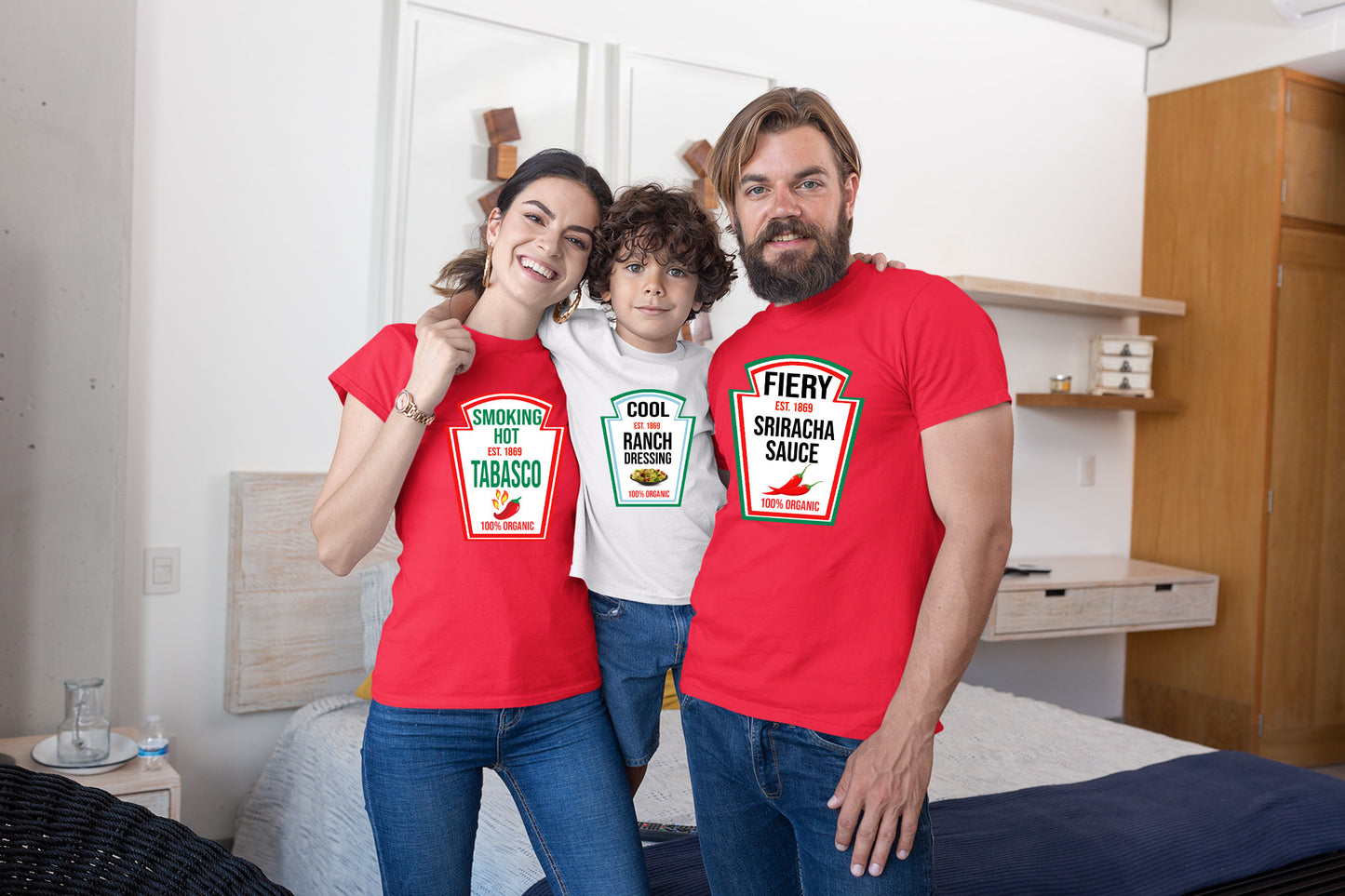 Condiment Group Halloween T-Shirt Costumes