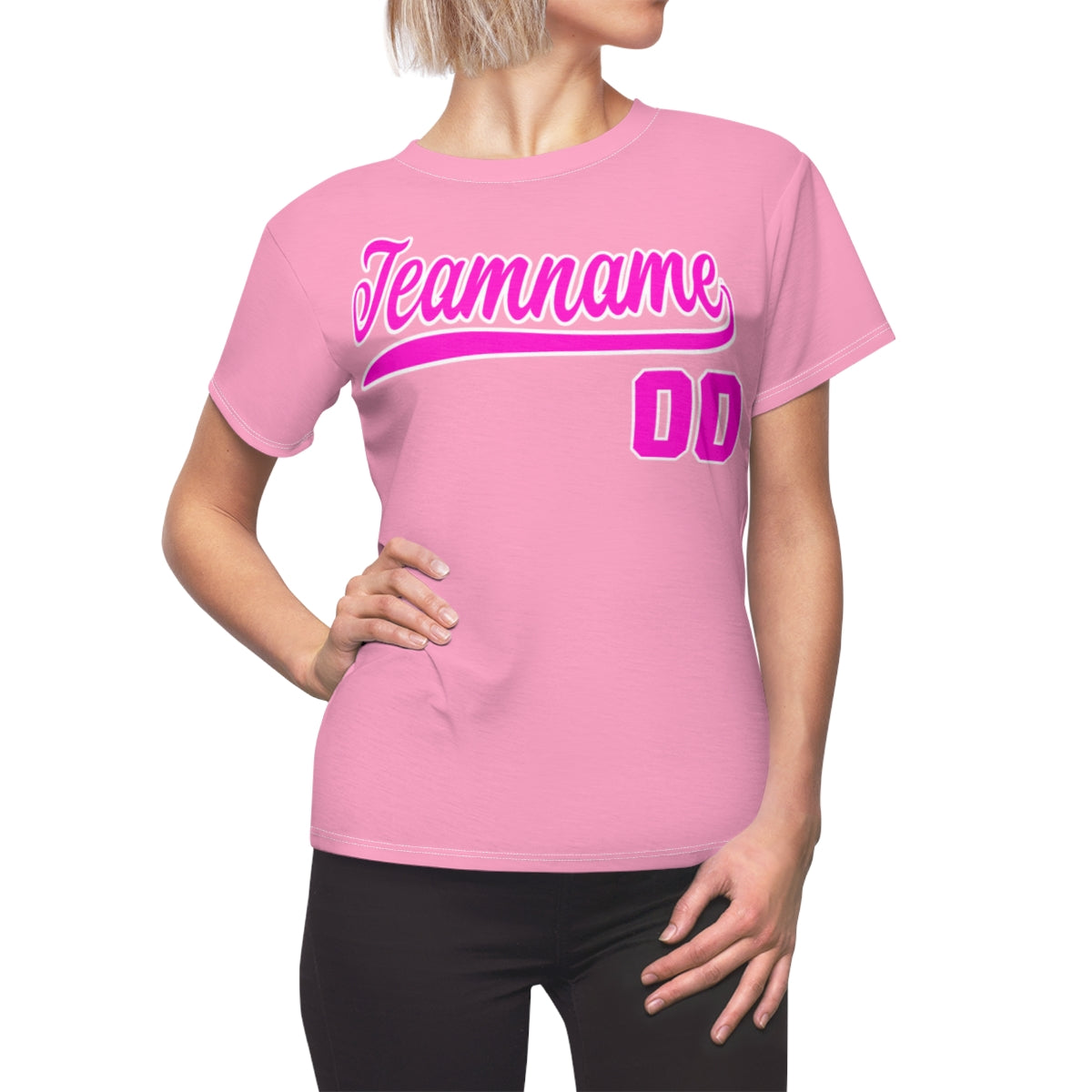 Custom Softball Shirts Women - Pink and Hot Pink