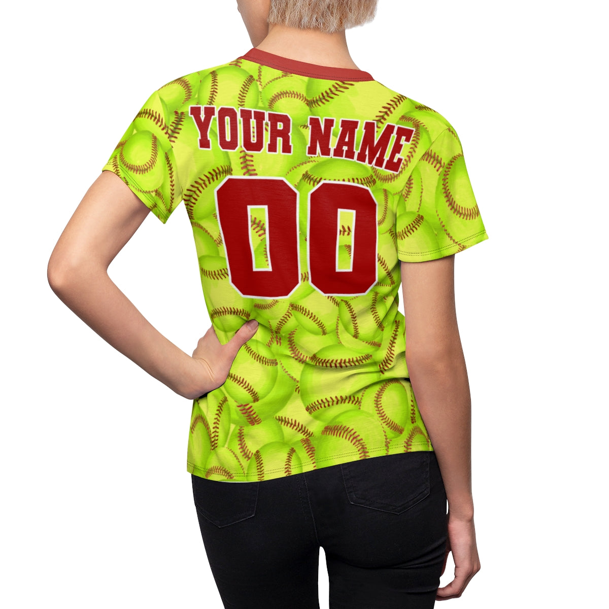 Custom Softball Shirts Women - Softball Pattern