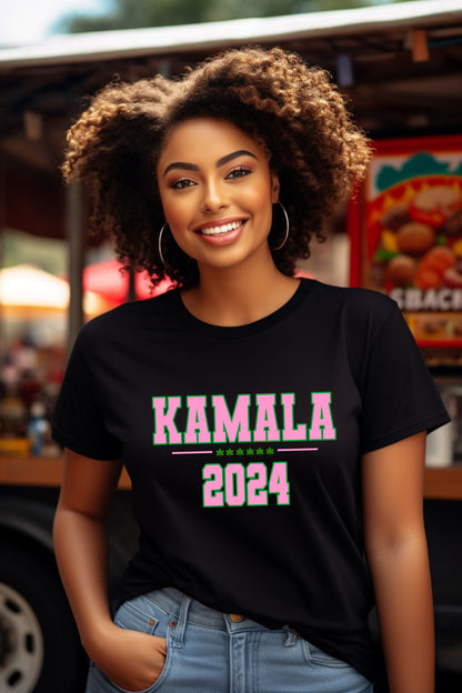 Kamala 2024 Pink and Green Harris for President Shirt 2024