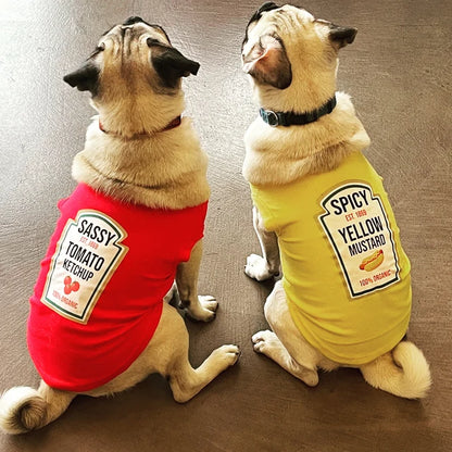 Condiments Shirts For Pet Dogs Cats