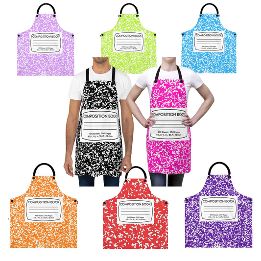 Composition Notebook Apron Costumes Adults