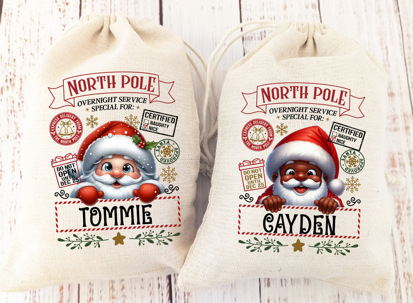 Christmas Candy Goodies Treat Bags/Santa Sacks 4 Sizes Available Xmas Deadline December 11th