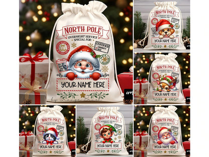 Christmas Candy Goodies Treat Bags/Santa Sacks 4 Sizes Available Xmas Deadline December 11th