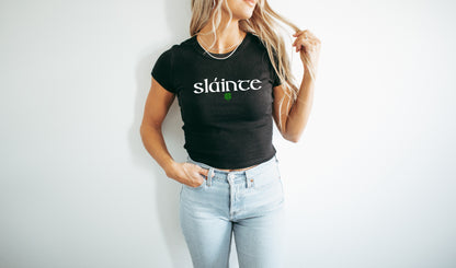 Slainte St. Patricks Day Crop Top Women