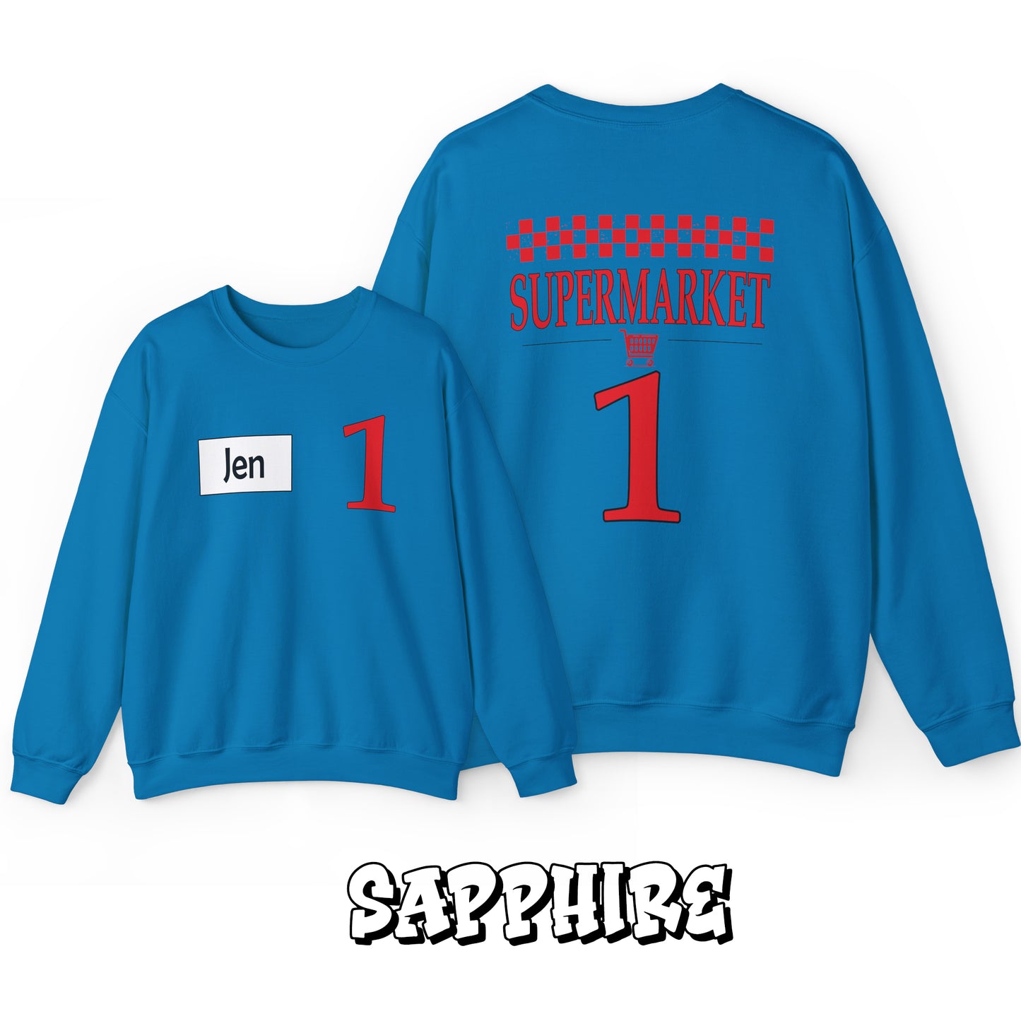 Personalized Supermarket Costume, Super Market Sweatshirt, Team 1 Team 2 Team 3, Couples Halloween Costumes, Personalized