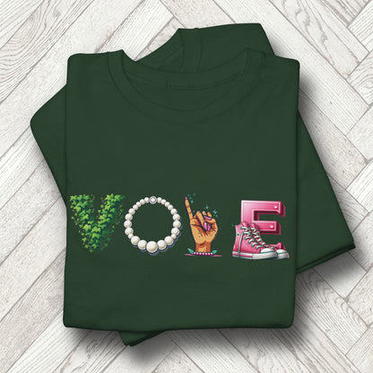 Vote Pink and Green Kamala Harris Presidential Election Shirt 2024