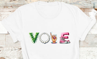 Vote Pink and Green Kamala Harris Presidential Election Shirt 2024